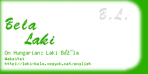 bela laki business card